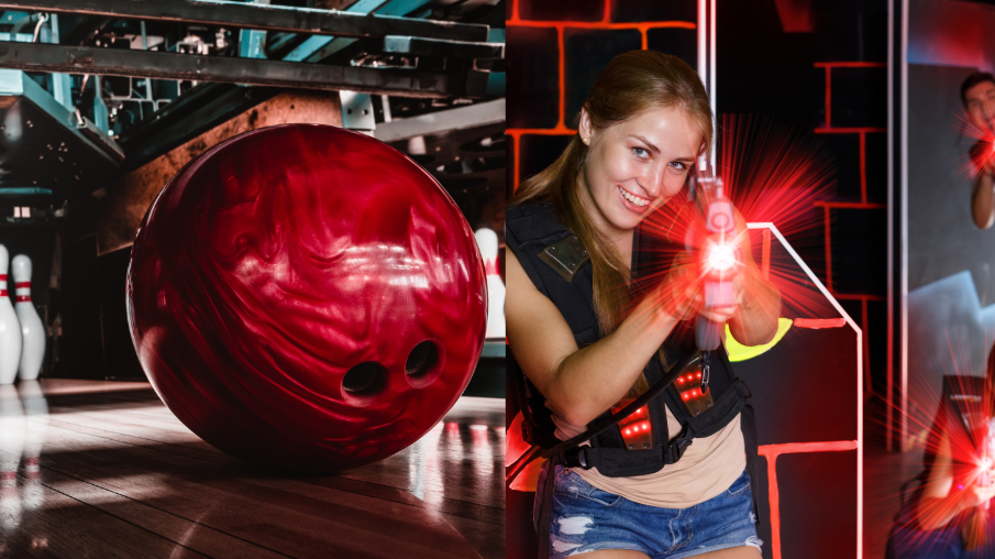 Bowling and Laser Tag
